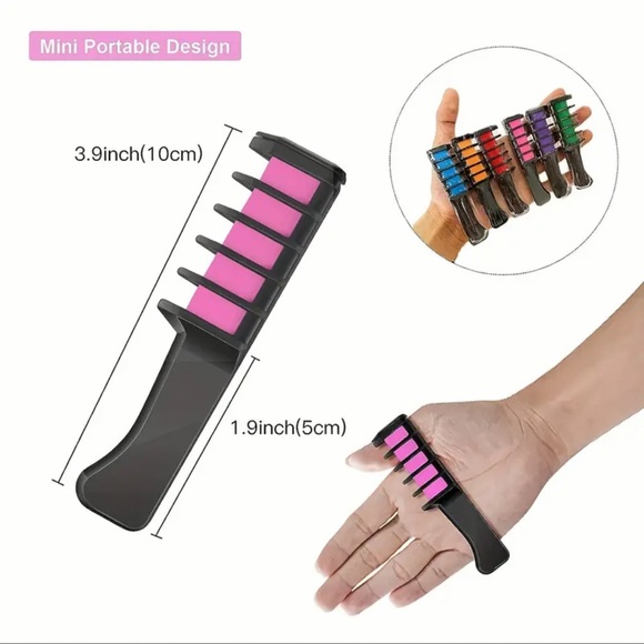 Hair Chalk Comb, Temporary Hair Color, Washable, So Fun, 🤩, CHOOSE TWO!! - Picture 3 of 6